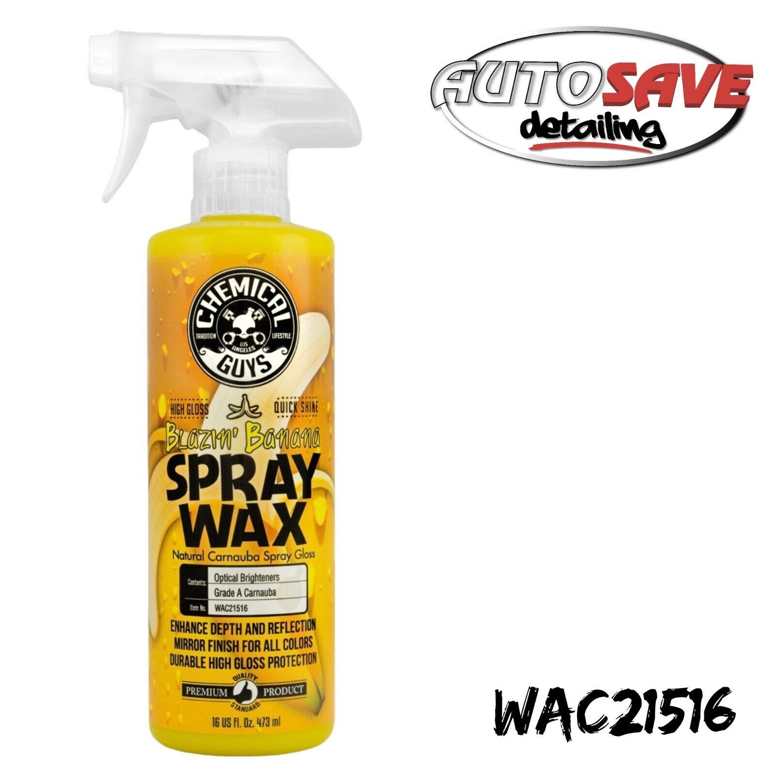 Chemical Guys P40 Quick Detail Spray Natural Carnauba Shine 16 oz