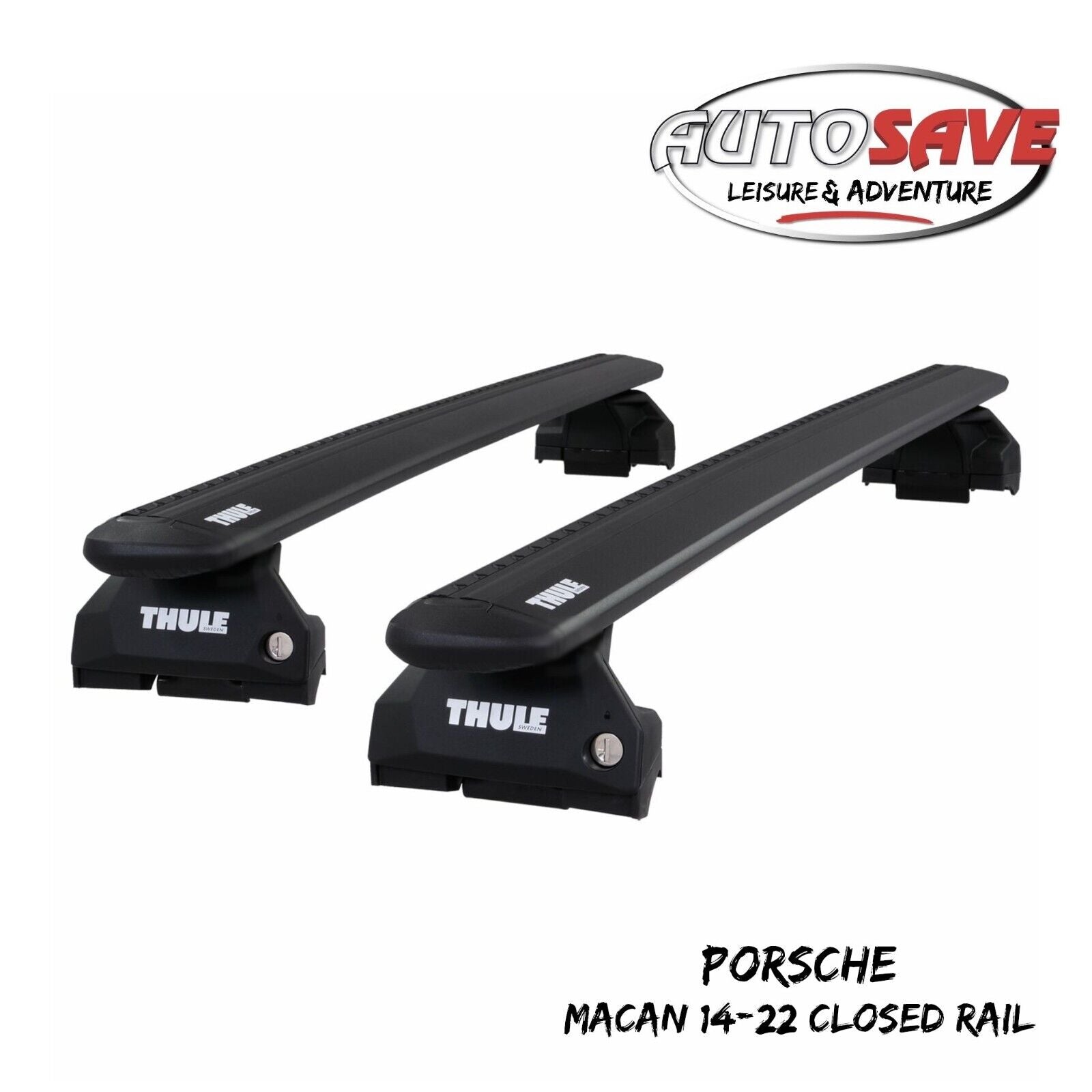 Thule Alu WingBar Evo Black Roof Bars Set to fit Porsche Macan 14