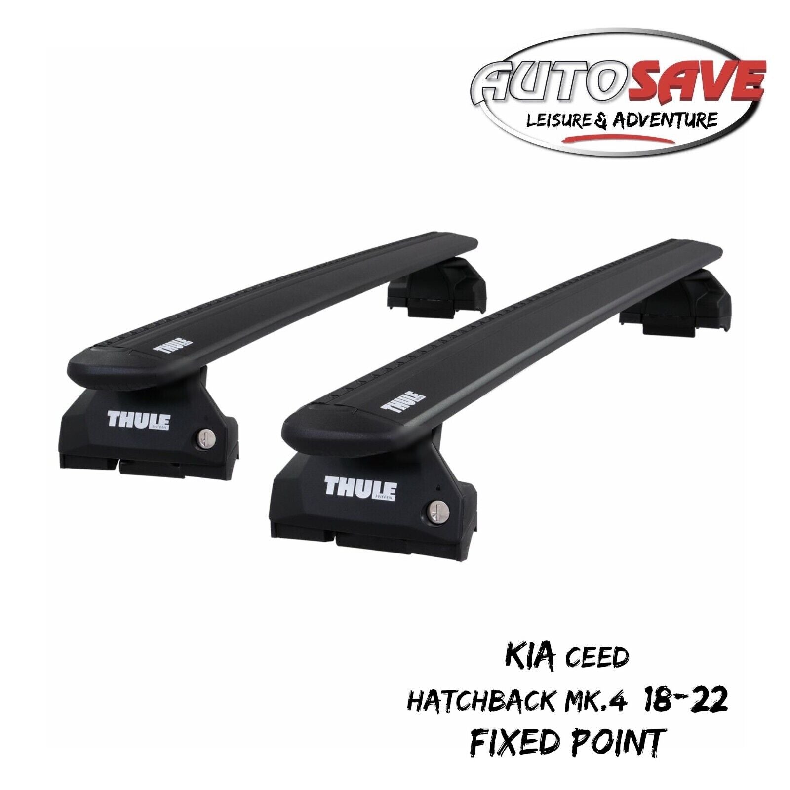 Thule WingBar Evo Black Roof Bar Set for Kia Ceed Hatchback Mk.4