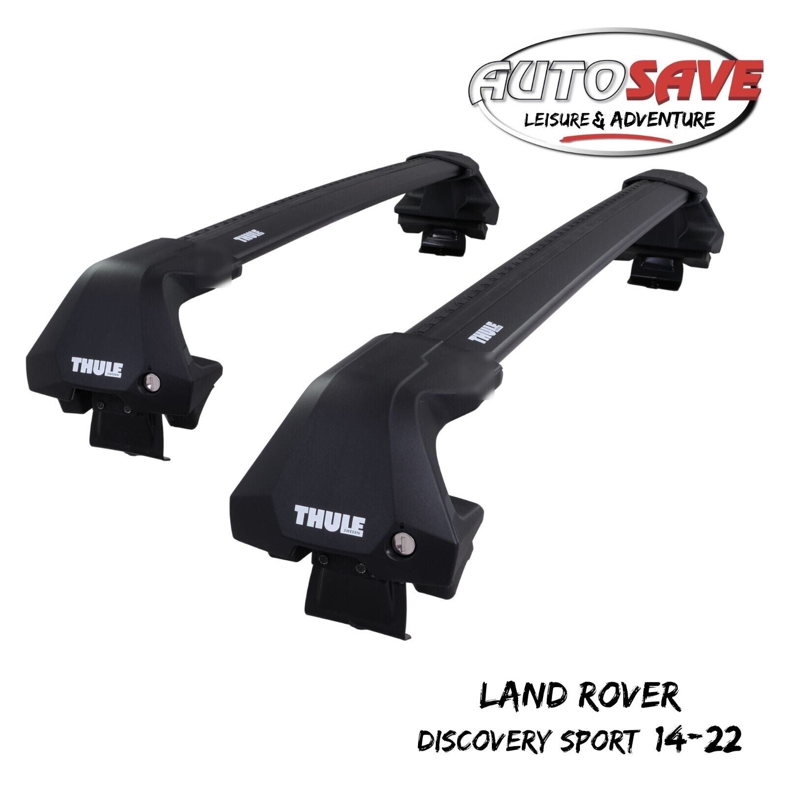 Thule WingBar Edge Black Roof Bars Set to fit Land Rover Discovery