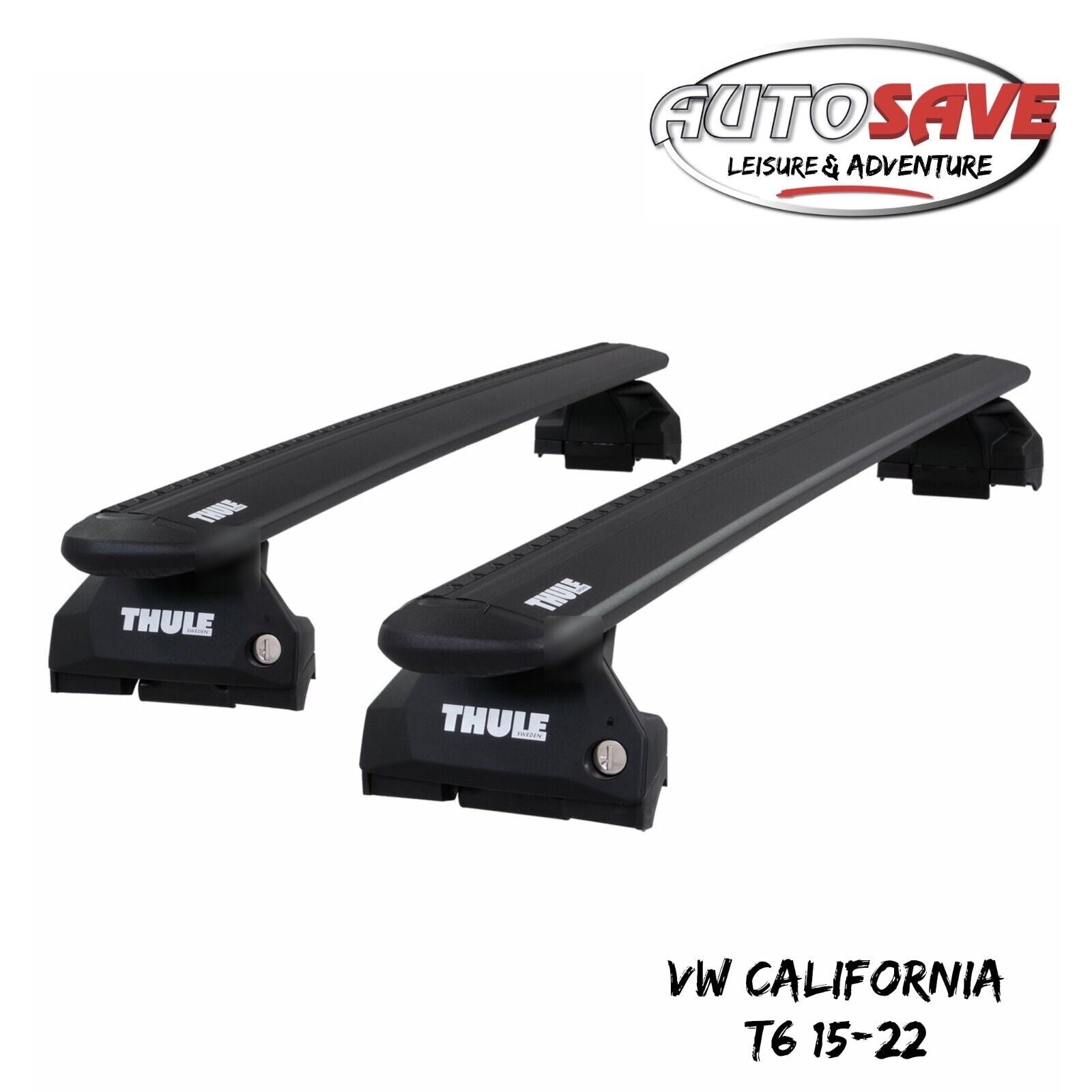 Thule Alu WingBar Evo Black Roof Bars to fit VW California T6 15 22 T Autosave Components