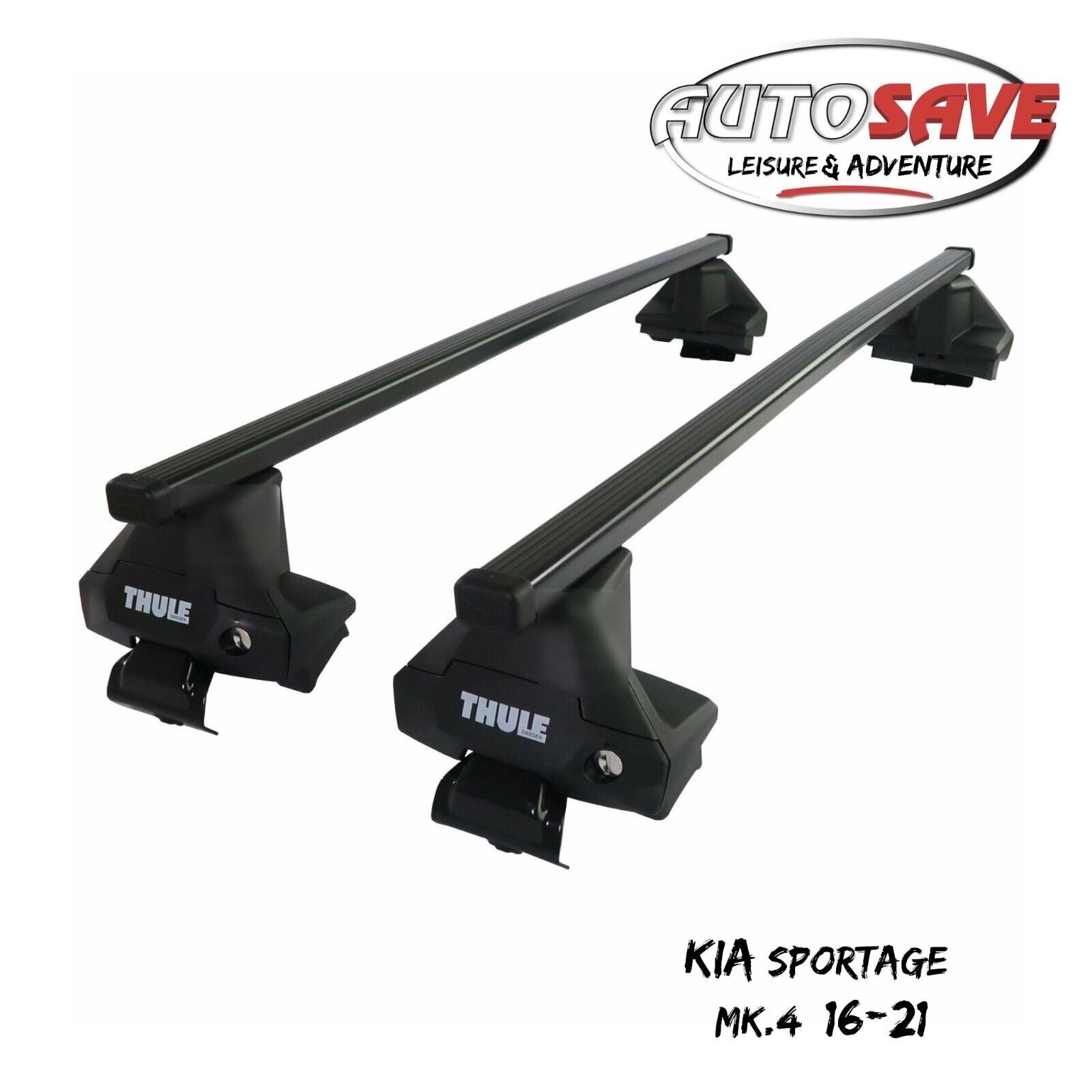 Thule Steel SquareBar Evo Roof Bars Set to fit Kia Sportage Mk.4