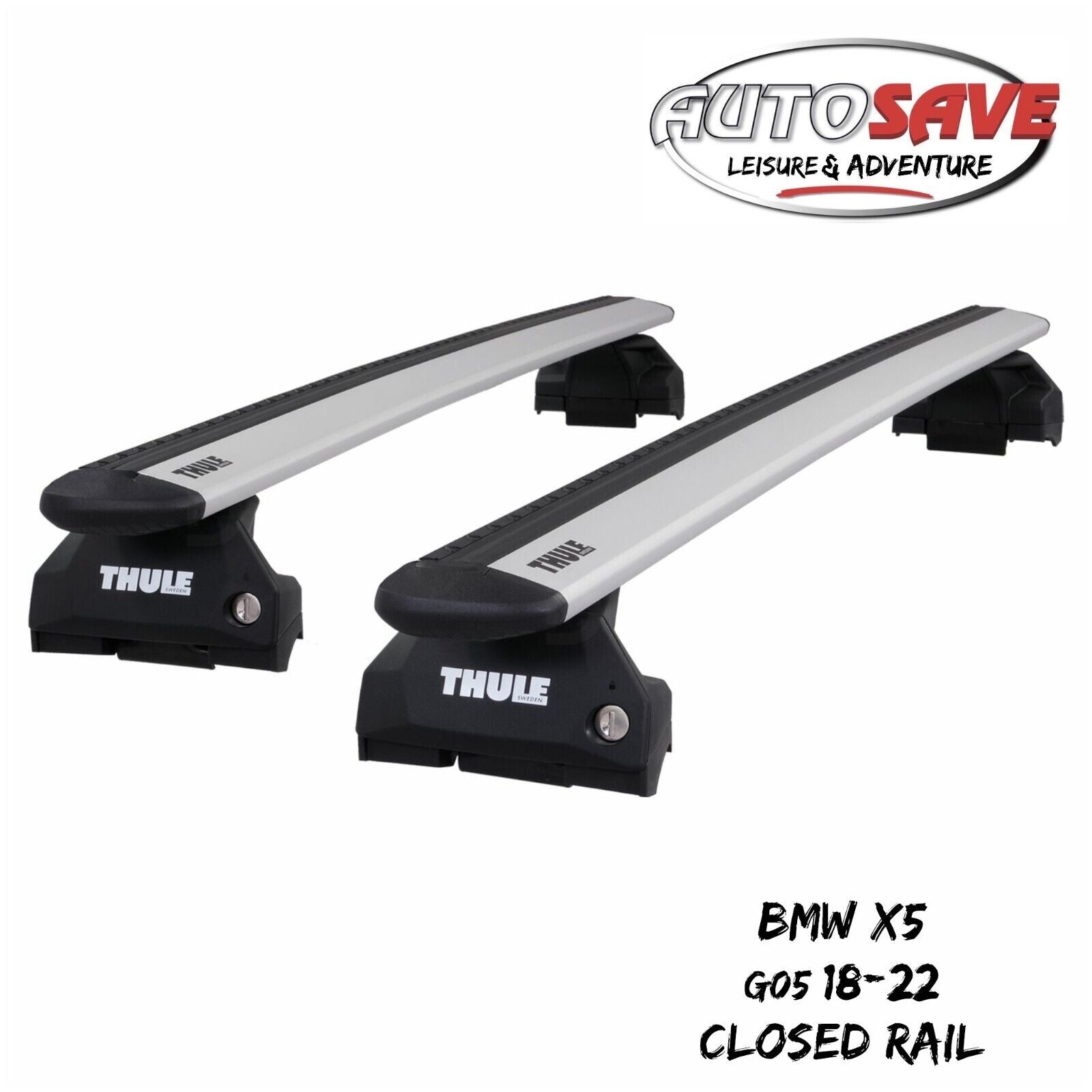 Thule Aluminium WingBar Evo Silver Roof Bars Set for BMW X5 G05 18