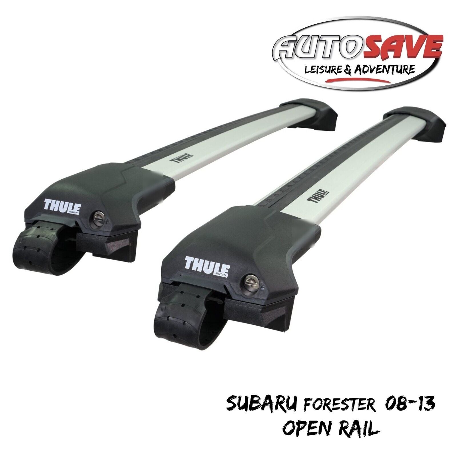 Thule WingBar Edge Silver Roof Bar Set to fit Subaru Forester 08