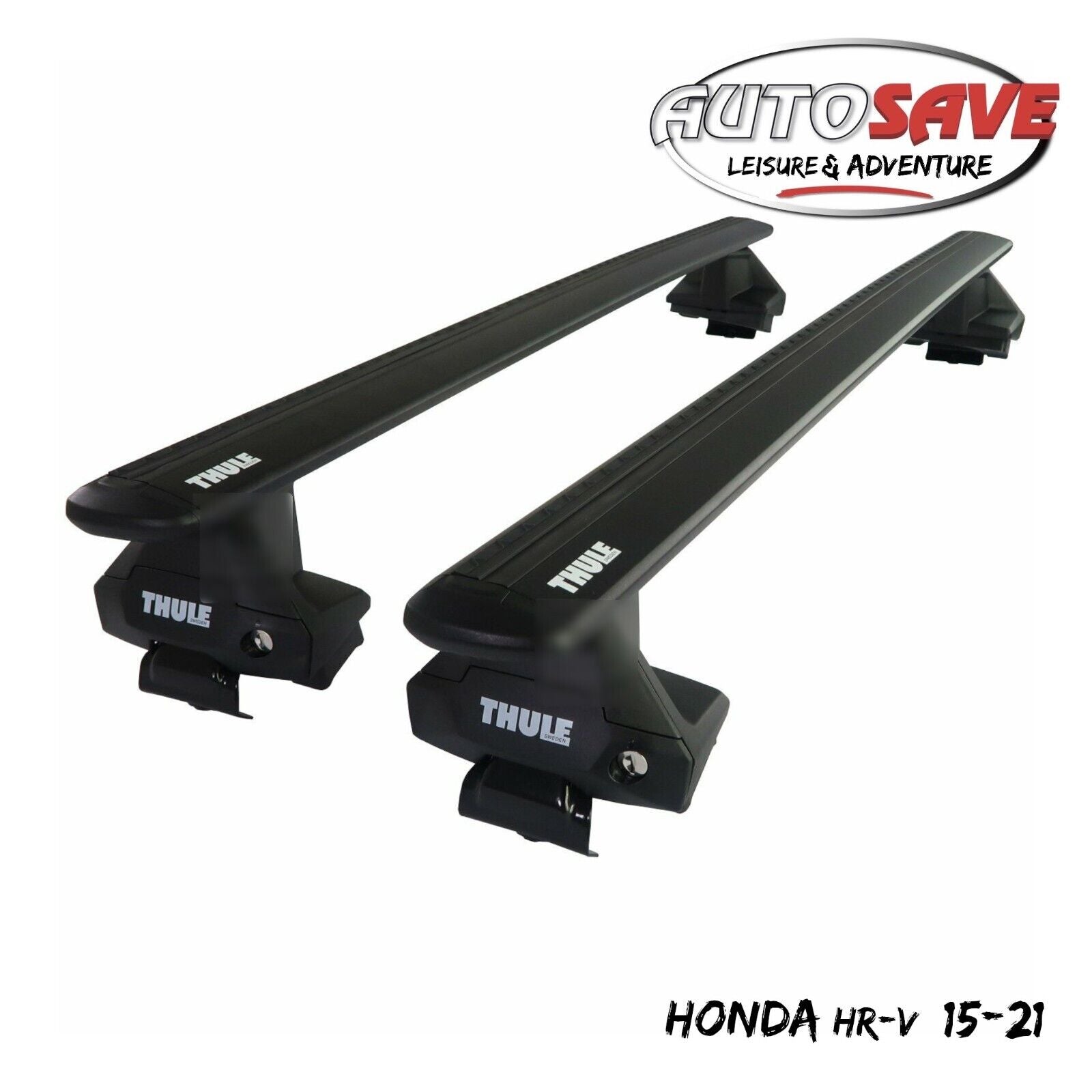 Thule Aluminium WingBar Evo Black Roof Bars Set to fit Honda HR V