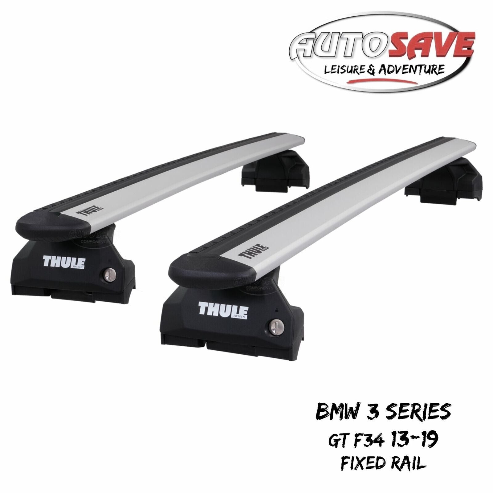 Thule WingBar Evo Silver Roof Bars Set to fit BMW 3 Series GT F34