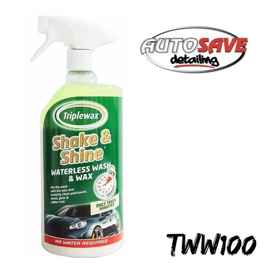 Triplewax TWW100 Shake & Shine Waterless Wash & Wax Car Vehicle Cleaning 1 Litre