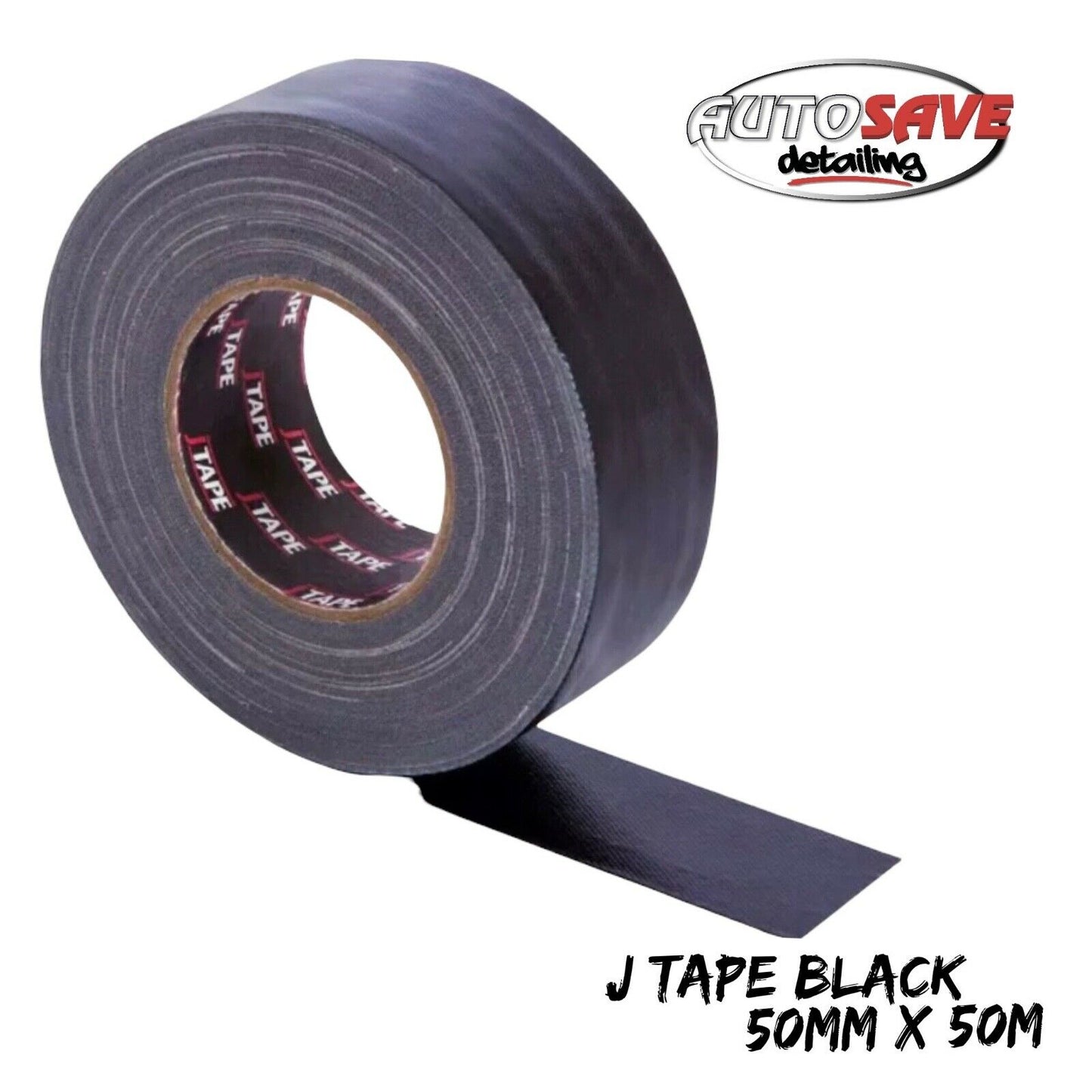 J Tape Black Polythene Adhesive Cloth Tape Duct Tape 50mm x 50m