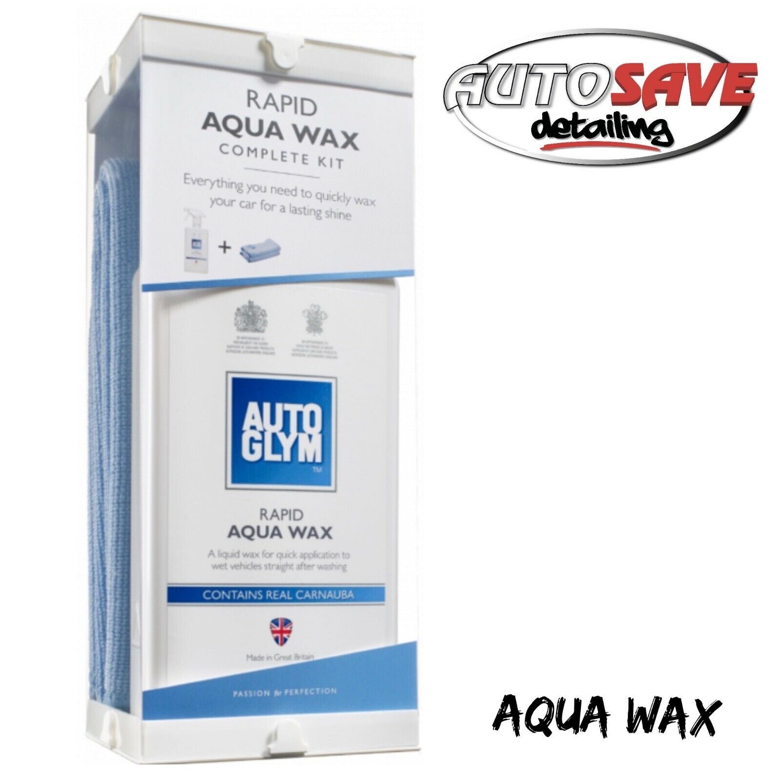 Autoglym Rapid Aqua Car Wax Complete Kit High Lasting Shine, 2 Microfi –  Autosave Components