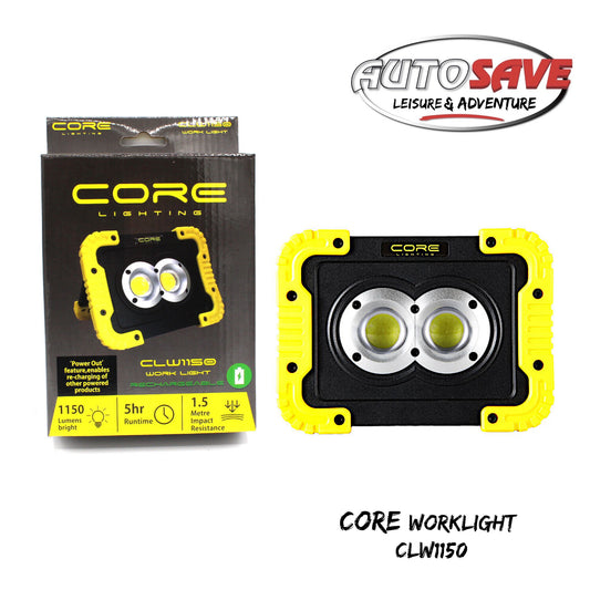 CORE LIGHTING CLW1150 RECHARGEABLE LED WORK LIGHT - IMPACT RESISTANT 5HR RUNTIME