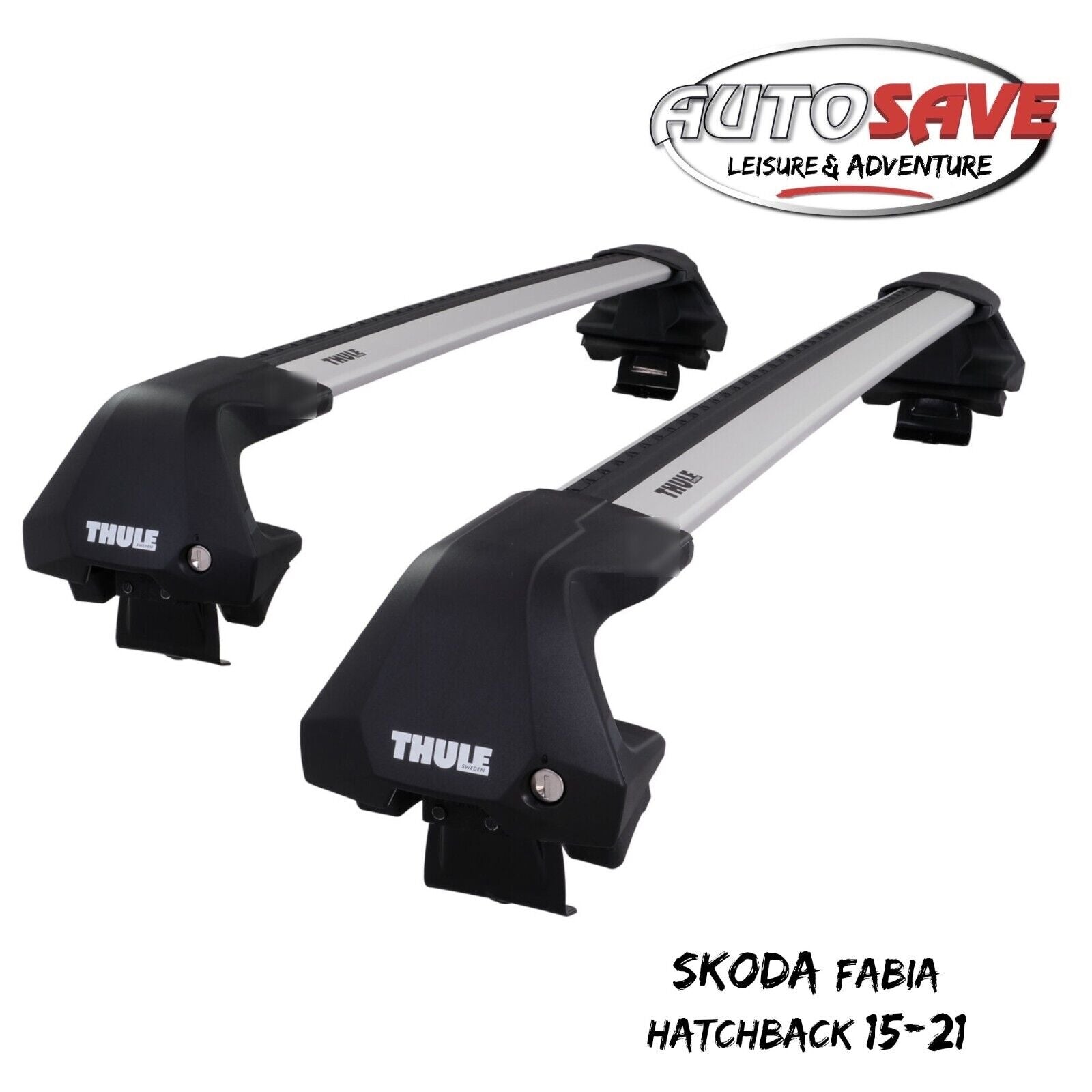 Thule WingBar Edge Silver Aluminium Roof Bar Set for Skoda Fabia