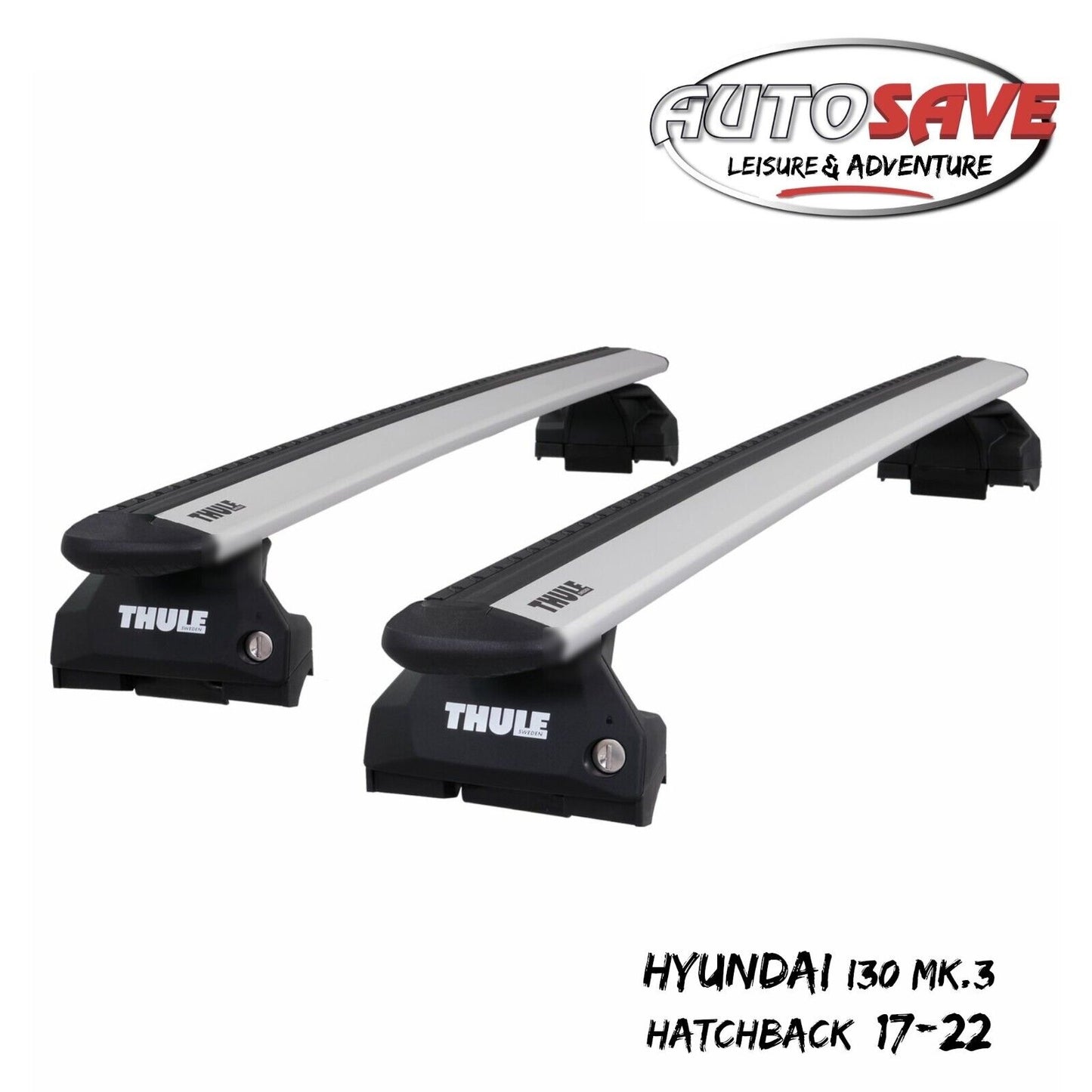 Thule WingBar Evo Silver Roof Bars Set to fit Hyundai i30 Hatchback Mk.3 17-22