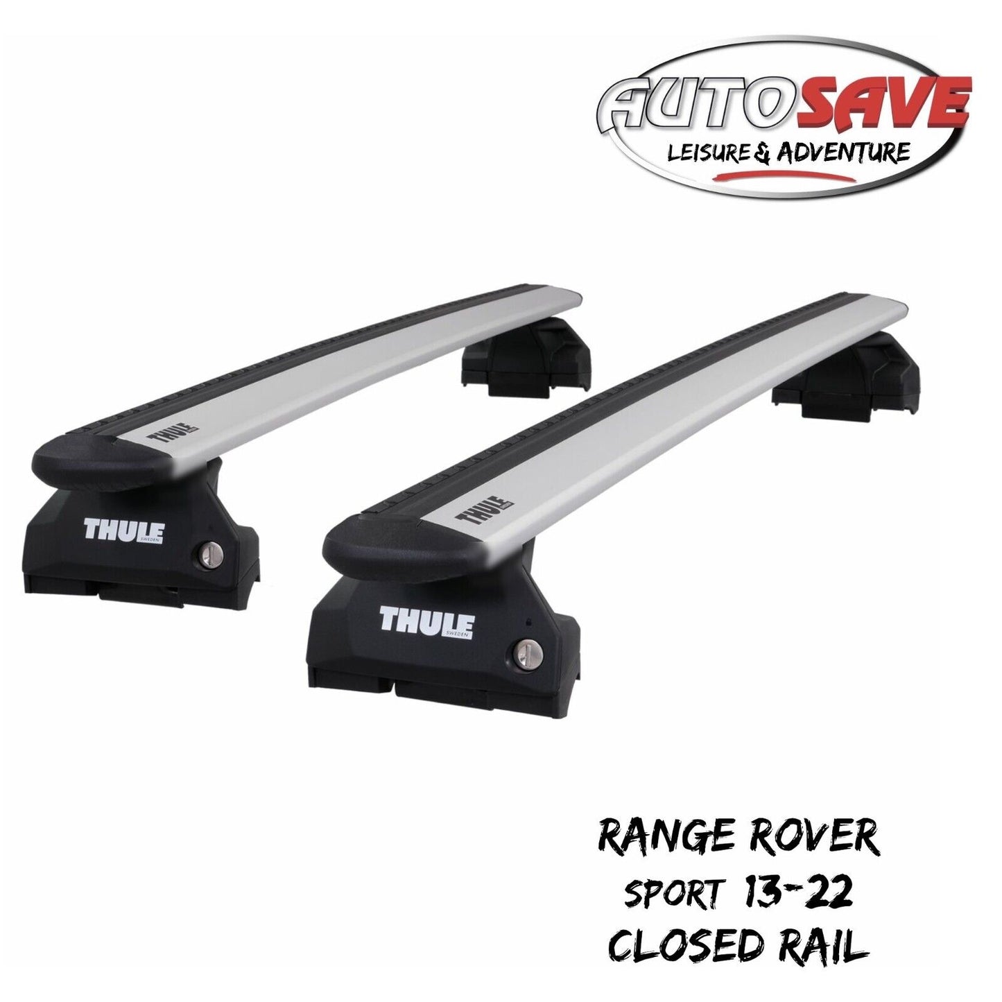 Thule Alu WingBar Evo Silver Roof Bars fit Range Rover Sport 13-22 Closed Rail