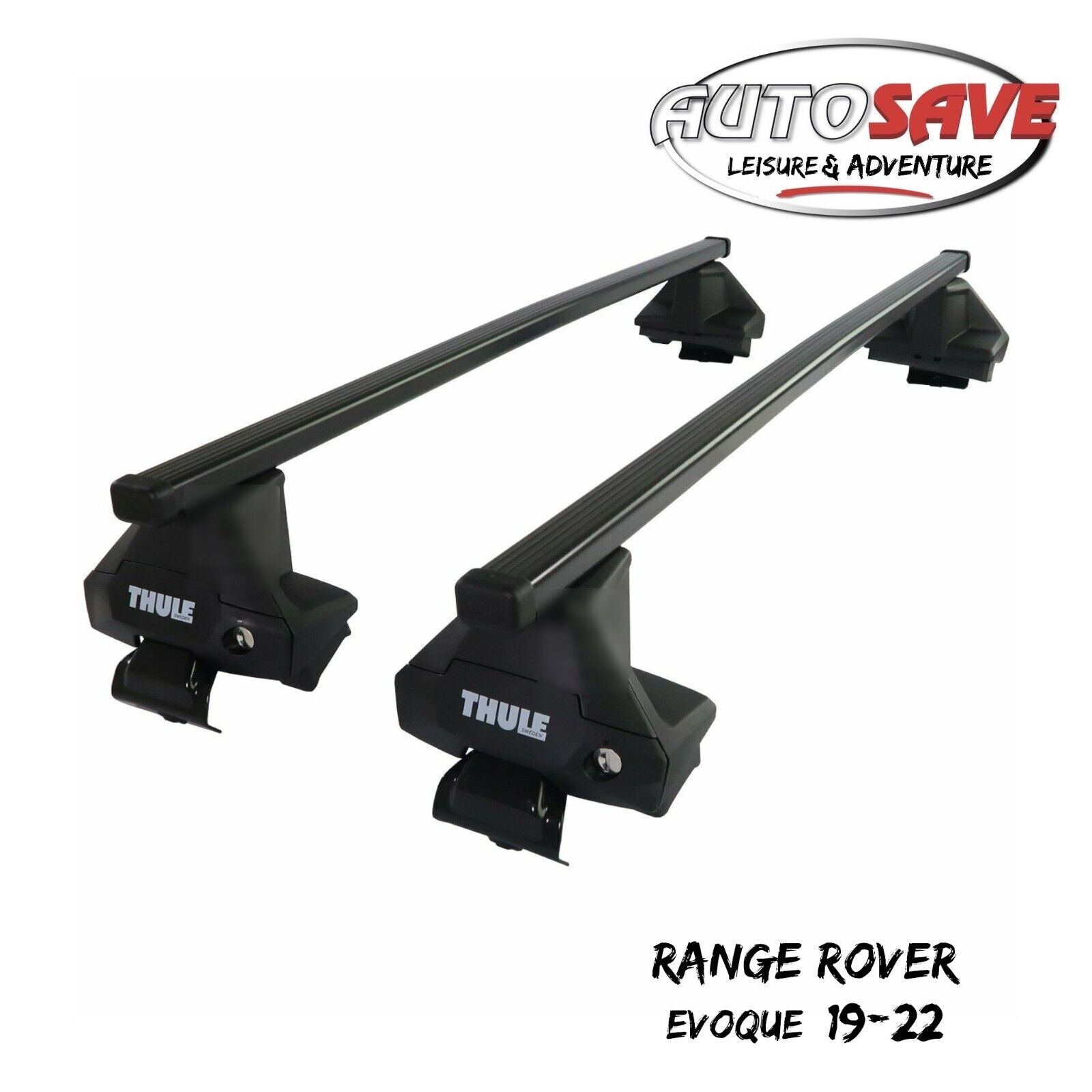 Thule Steel SquareBar Evo Roof Bar Set to fit Range Rover Evoque