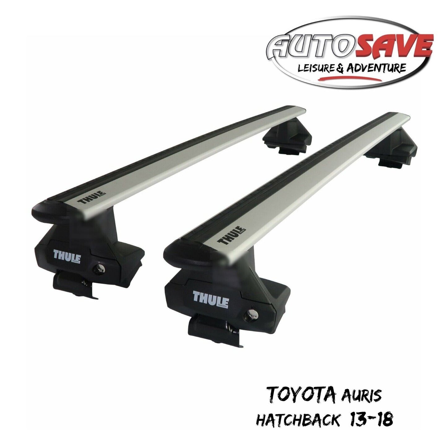 Thule Aluminium WingBar Evo Silver Roof Bars to fit Toyota Auris Hatchback 13-18