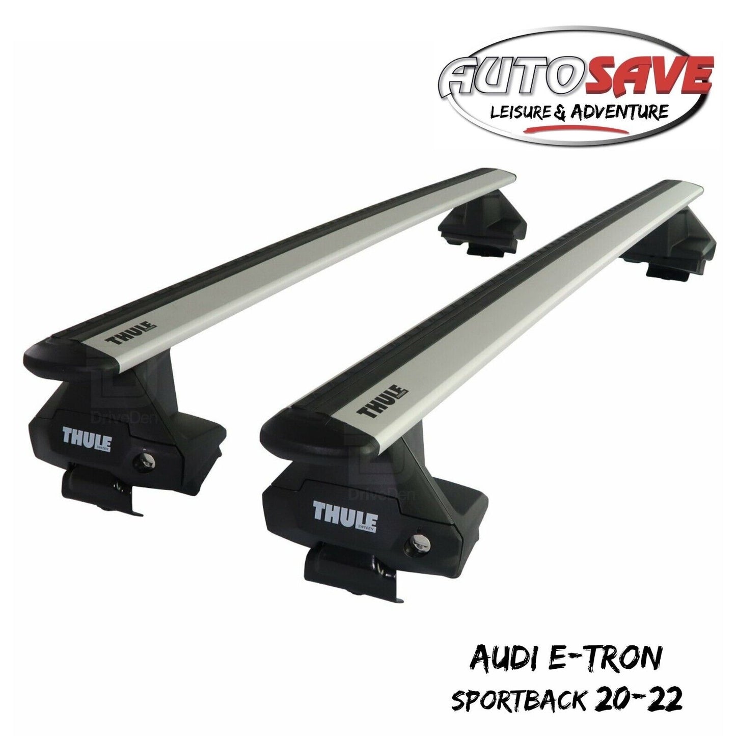 Thule WingBar Evo Silver Roof Bars Set to fit Audi e-tron Sportback 20-22 Pair