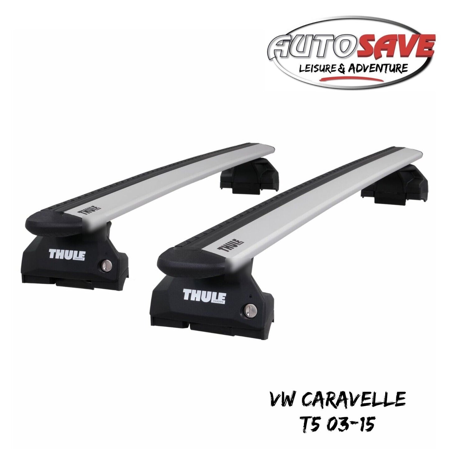 Thule Alu WingBar Evo Silver Roof Bar Set to fit VW Caravelle T5 03-15 T-Profile