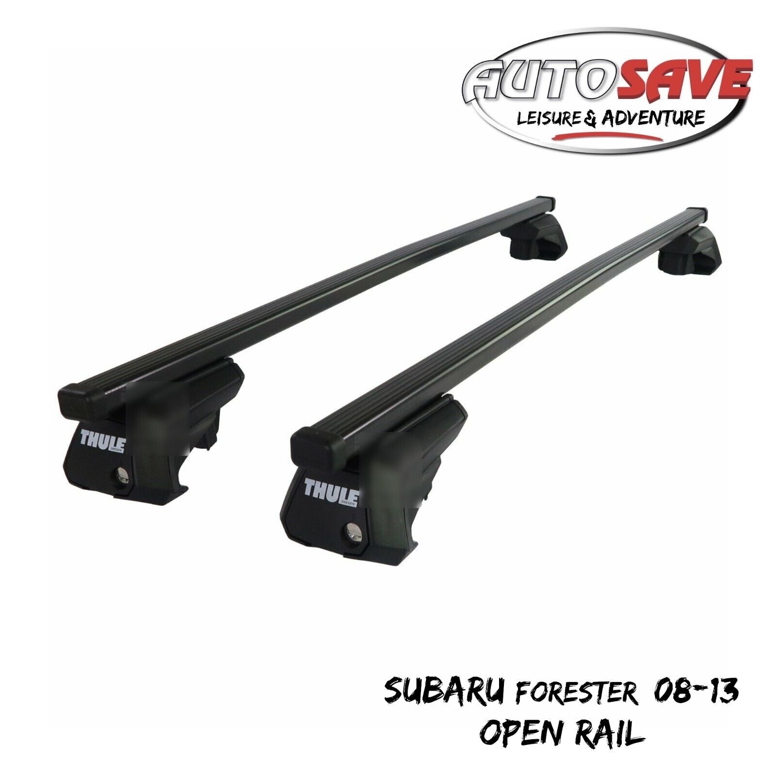 Thule Steel SquareBar Evo Roof Bars Set to fit Subaru Forester 08