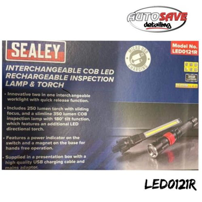 Sealey LED0121R Interchangeable COB Led Inspection Lamp And Torch